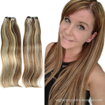 100 hair extensions P6/613 omber color bundles, piano colored omber straight bundles, piano double drawn hair collection